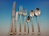 Windsor Rose by Watson Sterling Silver Flatware for 8 Set Service 60 pieces