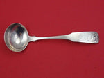 Basket of Flowers by Newell Harding and Co Coin Silver Sauce Ladle 6 1/4"