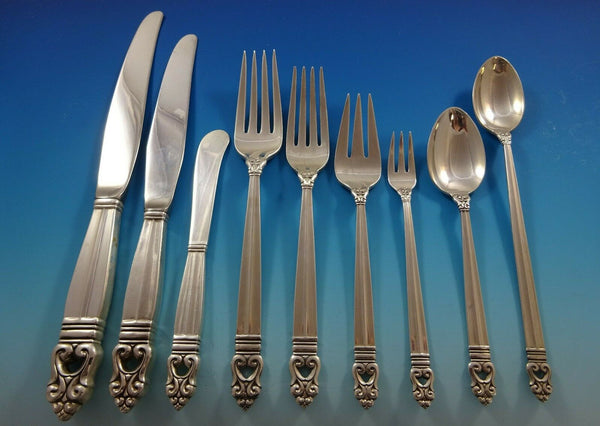 Royal Danish by International Sterling Silver Flatware Set 8 Service 81 Pieces