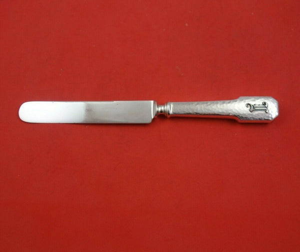 Norman Hammered by Shreve Sterling Silver Regular Knife Blunt Applied Mono "Y"