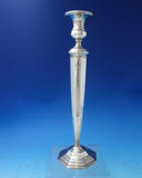 Webster Sterling Silver Candlestick Bright-Cut 12" x 3 1/4" c.1930 (#5644)