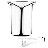 Wine & Bar by Georg Jensen Stainless Steel Ice Bucket with Ice Tongs - Vtg NOS