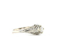14k Gold Art Deco .37ct Genuine Natural Diamond Filigree Engagement Ring #J5445