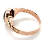 10k Yellow Gold Victorian Genuine Natural Tiger's Eye Quartz Ring (#J6351)