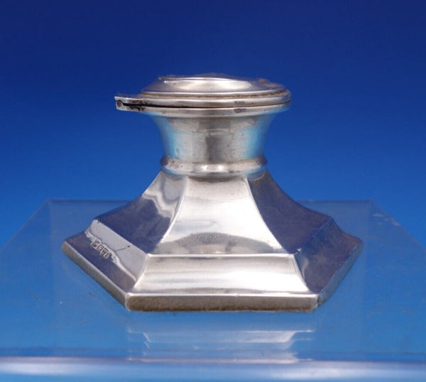 James Deakin and Sons English Estate Sterling Silver Inkwell 6-Sided Base #7284