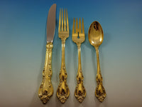 Spanish Provincial Gold by Towle Sterling Silver Flatware Service Set 12