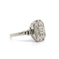 14k Vintage Genuine Natural Diamond Ring Pierced Chased (#J5561)