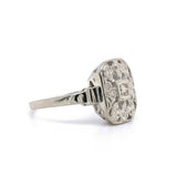 14k Vintage Genuine Natural Diamond Ring Pierced Chased (#J5561)