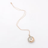 14k White and Rose Gold Victorian Genuine Natural Diamond Locket w/ Chain #J6517