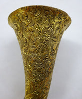 Gilt Bronze Tussie Mussie Posey Posy Holder with Chased Leaves (#J1299)