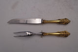 Grande Baroque Gold by Wallace Sterling Silver Steak Carving Set 11 1/8" Vermeil