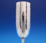 Buccellati Italian Sterling Silver Champagne Flute Hammered 7" x 1 1/2" (#7644)