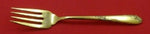 Sweetheart Rose Vermeil By Lunt Sterling Silver Salad Fork 6 1/2" Gold