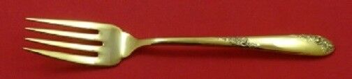 Sweetheart Rose Vermeil By Lunt Sterling Silver Salad Fork 6 1/2" Gold