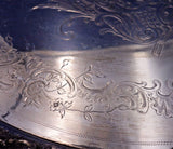 Vincenz Carl Dub Austrian .800 Silver Tray Oval Pierced Lattice Flowers #6813-2