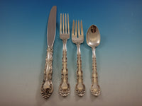 French Scroll by Alvin Sterling Silver Flatware Set For 8 Service 52 Pieces