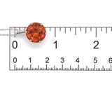 Platinum 6.43 Carat Round Irai Vibrant Orange Genuine Citrine Pendant (#J7385)