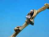 European Sterling Silver Preserve Spoon Heavy Cast Figural Vermeil 8 1/8"