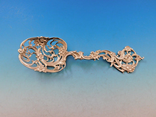 Tiffany & Co. Sterling Silver Ice Spoon with Pierced Flowers 7 3/4"