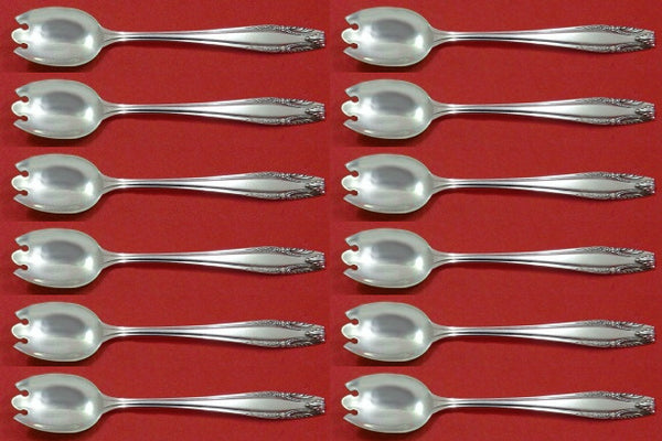 Stradivari by Wallace Sterling Silver Ice Cream Dessert Fork Custom Set 12 pc 6"