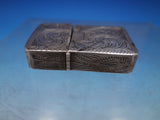 European .800 Silver Lighter Cover Engraved on All Sides 2 1/4" x 1 1/2" (#6738)