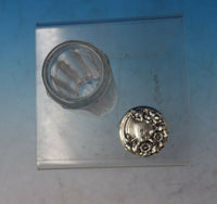 Sterling Silver Dresser Jar with Daisies on Lid c.1910 3 3/4" x 1 1/4" (#5546)