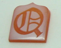 14K Gold Carved Agate Initial Pendant - You Choose Personalized New (#J2154)