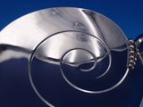Tiffany and Co Sterling Silver Serving Dish Modern Swirl Bead Design Feet #7758