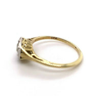14k Yellow Gold Art Deco 1/3ct Genuine Natural Diamond Ring (#J5422)