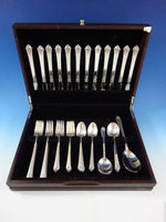 Castle Rose by Royal Crest Sterling Silver Grille Flatware Set 12 Service 62 Pcs