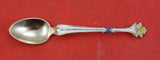Pattern Unknown by Shiebler Sterling Demitasse Spoon vermeil & enameled 4 1/2"