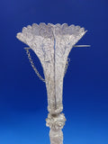 Sterling Handmade Tussie Mussie Posey Posy Holder Filigree Flower Overlay #J1232