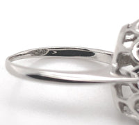 14k White Gold 1.12ct TW Genuine Natural Diamond Cocktail Ring Size 6 (#J7168)