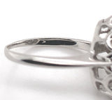 14k White Gold 1.12ct TW Genuine Natural Diamond Cocktail Ring Size 6 (#J7168)
