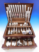 Fiddle Shell by Roberts & Belk English Silverplated Flatware Set Service 94 pcs