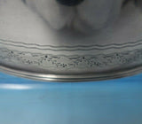 AFH Danish Sterling Silver Tea Pot with Swags Leaves Flowers Wood Handle (#5499)