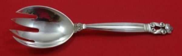 Acorn by Georg Jensen Sterling Silver Salad Serving Fork Small Rounded 6 1/2"