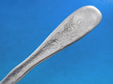 Lap Over Edge Acid Etched by Tiffany Sterling Dinner Fork Floral Motif 7 7/8"