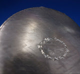 Italian .800 Silver Compact w/ Mirror Puff Screen Brushed Finish 3 3/8" (#6564)