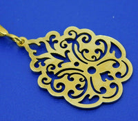 935 Sterling Vermeil Laser Cut Pendant (#J4411)