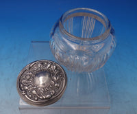 Art Nouveau Sterling Silver and Cut Crystal Dresser Jar Circa 1900 (#7247)