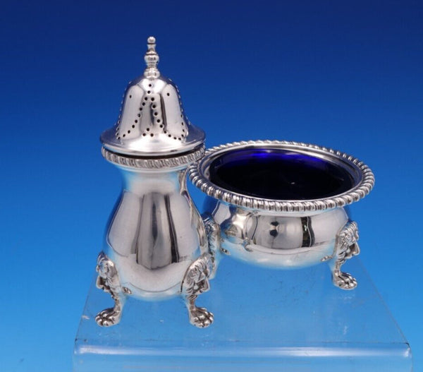 Ellis Jacob Greenberg English Estate Sterling Silver Salt Dip Pepper Set (#7626)