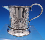 Architectural Repousse by Bailey and Co Sterling Silver Creamer Beaded (#7519)