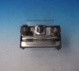 Silverplate Double Inkwell with Owls Glass Eyes 6 1/4" x 4 3/4" c.1910 (#5749)
