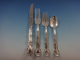 French Scroll by Alvin Sterling Silver Flatware Set For 8 Service 34 Pieces