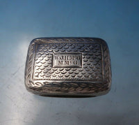 John Shaw English Georgian Sterling Silver Vinaigrette GW Pierced Flowers #5683