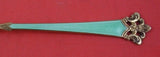 Anitra by Th. Olsens Silver Demitasse Spoon light Green Enamel Vermeil 3 3/4"
