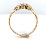 14k Gold Victorian Fancy Belcher .50ct Genuine Natural Diamond Men's Ring #J6536