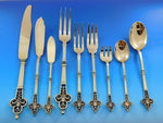 Renaissance Christofle Cardeilhac Vermeil 950 Silver Flatware Service Set 147 pc