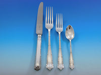 Asprey English Sterling Silver Flatware Set Service 66 pcs Dinner Luxury Design